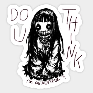 Kuchisake-onna, Japanese Yokai Horror Legend Sticker